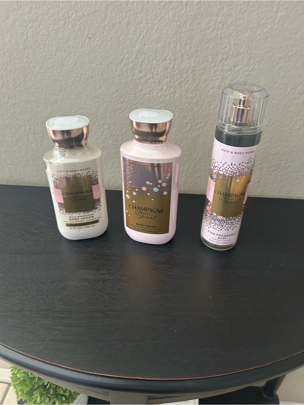 Bath & Body Works Champagne Toast Body Care Set - Pink, Gold, White
